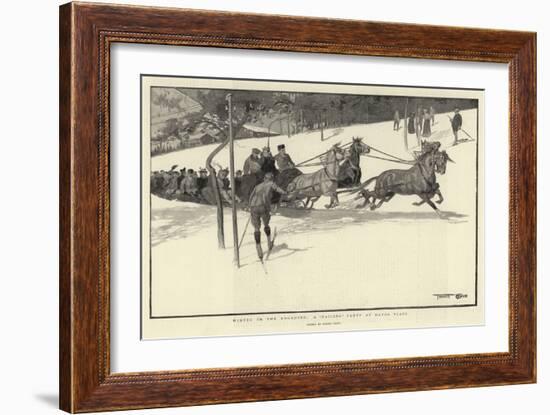 Winter in the Engadine, a Tailing Party at Davos Platz-Frank Craig-Framed Giclee Print