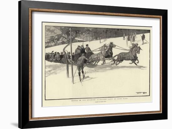 Winter in the Engadine, a Tailing Party at Davos Platz-Frank Craig-Framed Giclee Print