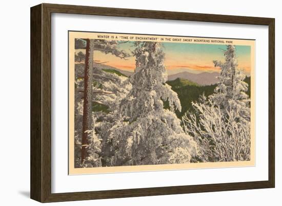 Winter in the Great Smoky Mountains-null-Framed Art Print