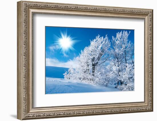 Winter in the Mountains-silver-john-Framed Photographic Print