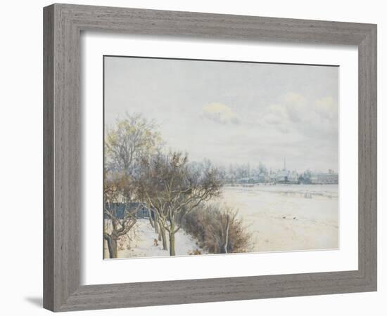 Winter in the Ouse Valley, 1891 (W/C)-William Fraser Garden-Framed Giclee Print