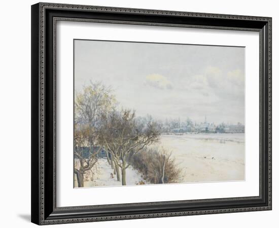 Winter in the Ouse Valley, 1891 (W/C)-William Fraser Garden-Framed Giclee Print