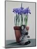 Winter Irises and Zebra-Christopher Ryland-Mounted Giclee Print