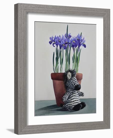 Winter Irises and Zebra-Christopher Ryland-Framed Giclee Print