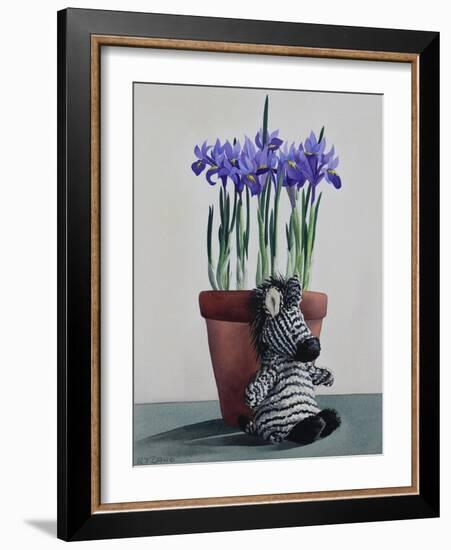 Winter Irises and Zebra-Christopher Ryland-Framed Giclee Print