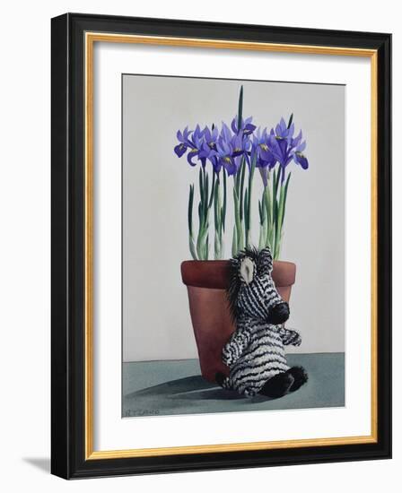 Winter Irises and Zebra-Christopher Ryland-Framed Giclee Print