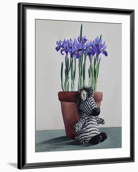 Winter Irises and Zebra-Christopher Ryland-Framed Giclee Print