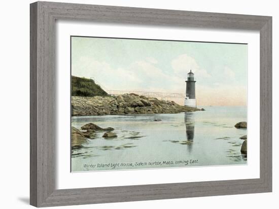 Winter Island Lighthouse, Salem Harbor-null-Framed Art Print