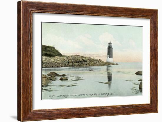 Winter Island Lighthouse, Salem Harbor-null-Framed Art Print
