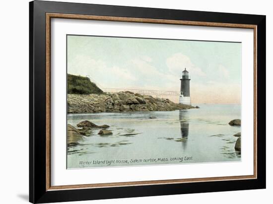 Winter Island Lighthouse, Salem Harbor-null-Framed Art Print