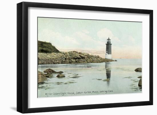 Winter Island Lighthouse, Salem Harbor-null-Framed Art Print