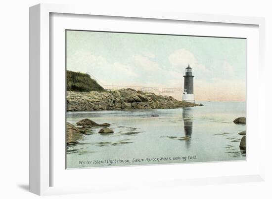 Winter Island Lighthouse, Salem Harbor-null-Framed Art Print