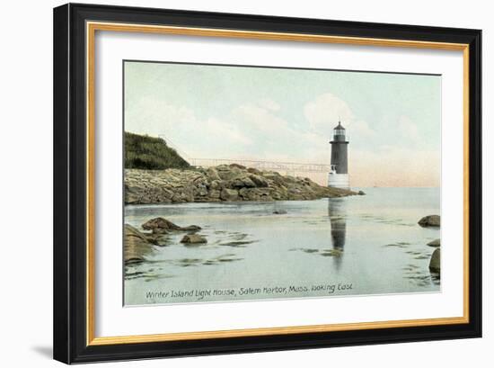 Winter Island Lighthouse, Salem Harbor-null-Framed Art Print