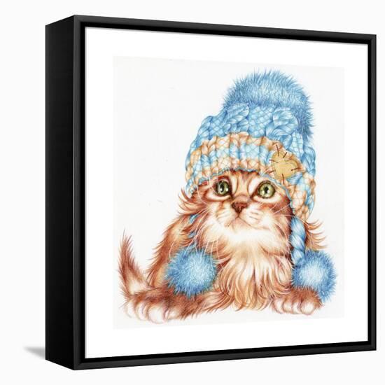 Winter Kitten-Karen Middleton-Framed Premier Image Canvas