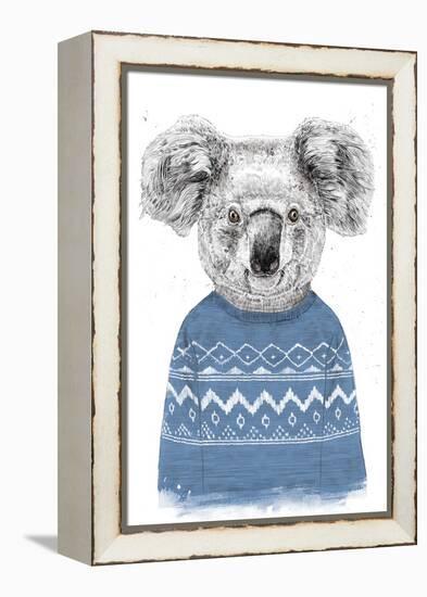 Winter Koala (Blue)-Balazs Solti-Framed Premier Image Canvas