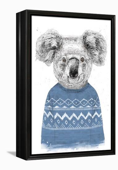 Winter Koala (Blue)-Balazs Solti-Framed Premier Image Canvas