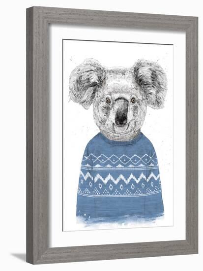 Winter Koala (Blue)-Balazs Solti-Framed Giclee Print