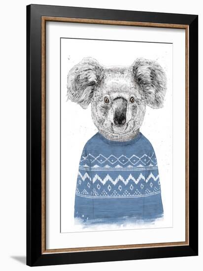 Winter Koala (Blue)-Balazs Solti-Framed Giclee Print