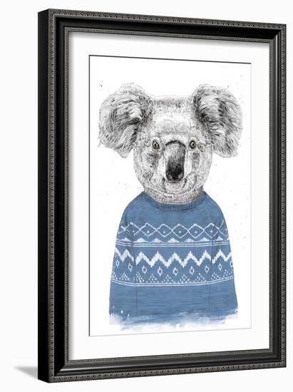 Winter Koala (Blue)-Balazs Solti-Framed Giclee Print