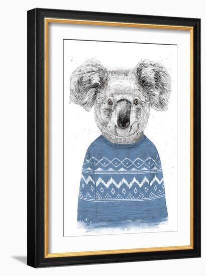 Winter Koala (Blue)-Balazs Solti-Framed Giclee Print