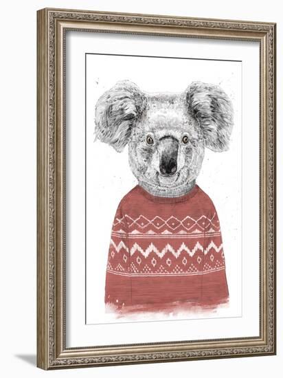 Winter Koala (Red)-Balazs Solti-Framed Giclee Print