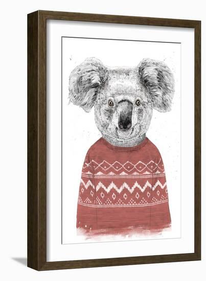 Winter Koala (Red)-Balazs Solti-Framed Giclee Print