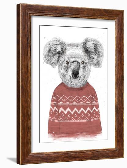 Winter Koala (Red)-Balazs Solti-Framed Giclee Print