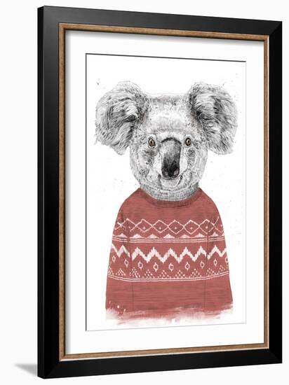Winter Koala (Red)-Balazs Solti-Framed Giclee Print