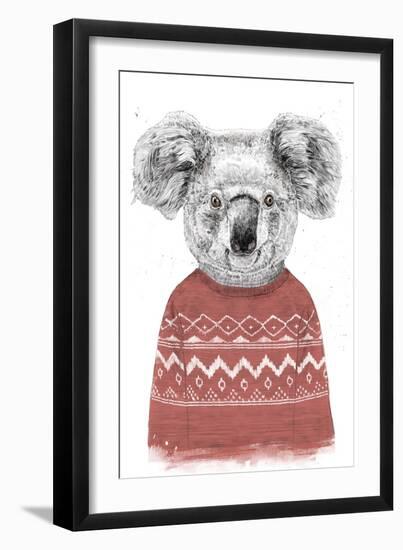 Winter Koala (Red)-Balazs Solti-Framed Giclee Print