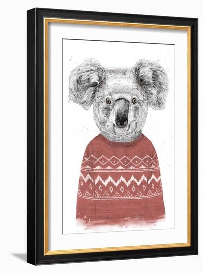 Winter Koala (Red)-Balazs Solti-Framed Giclee Print