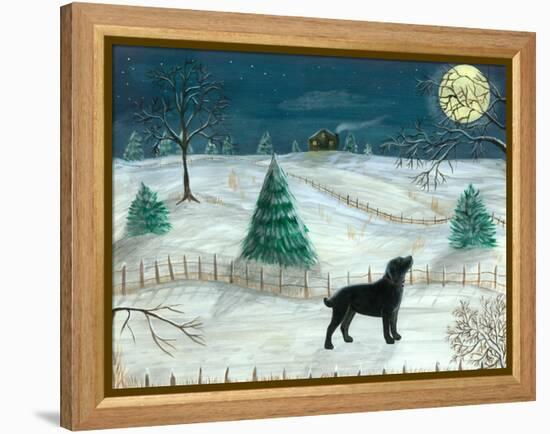 Winter Labrador-Tina Nichols-Framed Premier Image Canvas