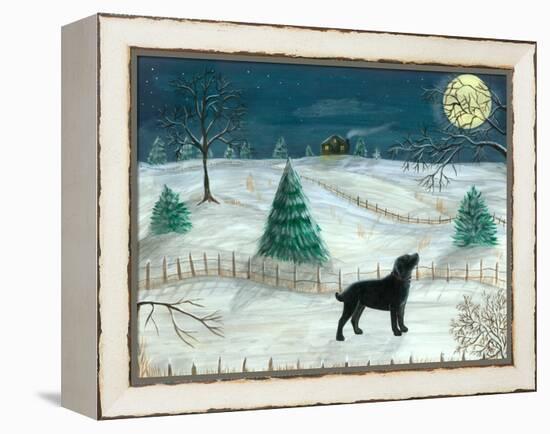 Winter Labrador-Tina Nichols-Framed Premier Image Canvas