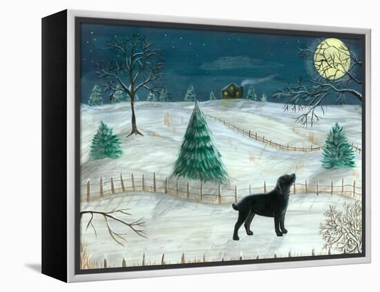 Winter Labrador-Tina Nichols-Framed Premier Image Canvas