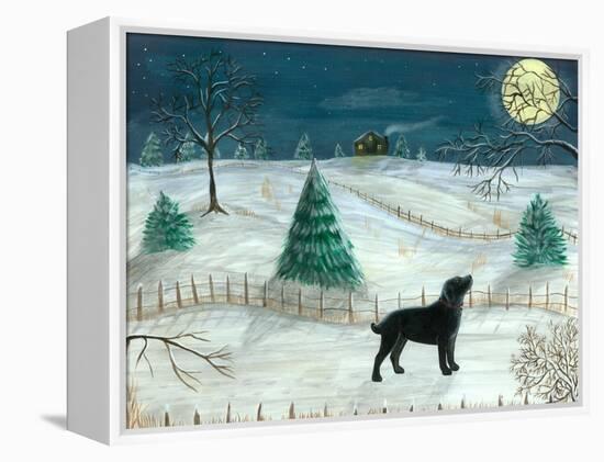 Winter Labrador-Tina Nichols-Framed Premier Image Canvas