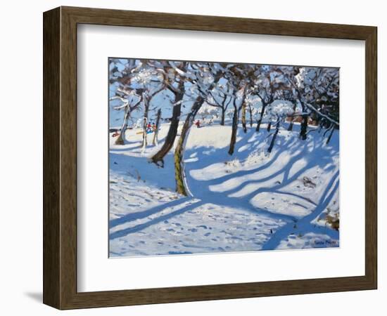 Winter Ladmanlow, Buxton, Derbyshire, 2010 ( Oil on Canvas)-Andrew Macara-Framed Giclee Print