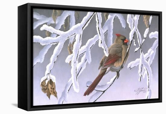 Winter Lady - Cardinal-Wilhelm Goebel-Framed Premier Image Canvas