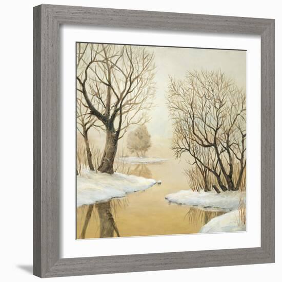 Winter Lake Square-Arnie Fisk-Framed Art Print