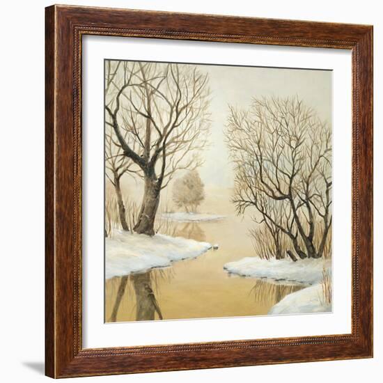 Winter Lake Square-Arnie Fisk-Framed Art Print