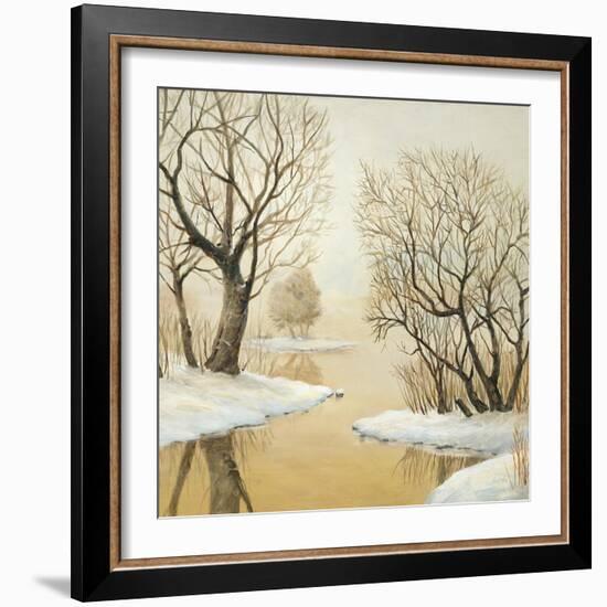 Winter Lake Square-Arnie Fisk-Framed Art Print