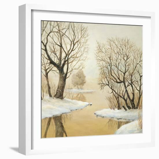 Winter Lake Square-Arnie Fisk-Framed Art Print