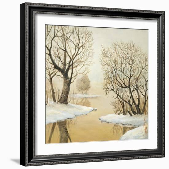 Winter Lake Square-Arnie Fisk-Framed Art Print