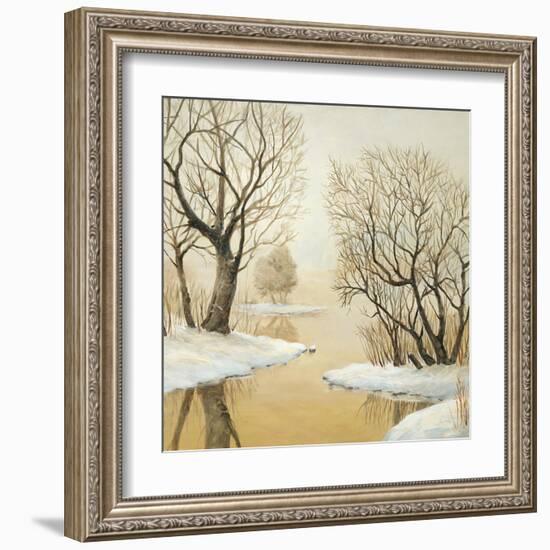 Winter Lake Square-Arnie Fisk-Framed Art Print