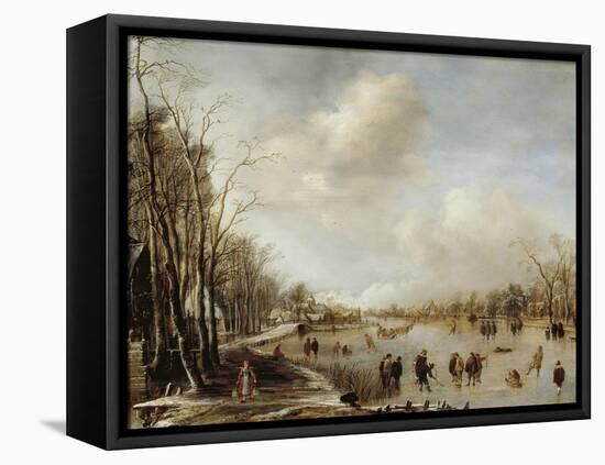 Winter Landscape, 1645-Aert van der Neer-Framed Premier Image Canvas