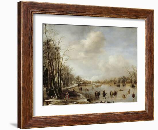 Winter Landscape, 1645-Aert van der Neer-Framed Giclee Print