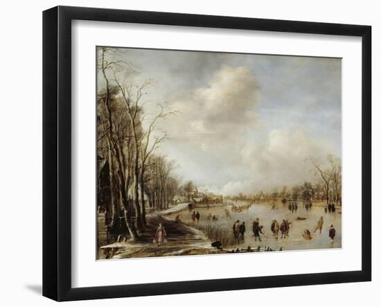 Winter Landscape, 1645-Aert van der Neer-Framed Giclee Print