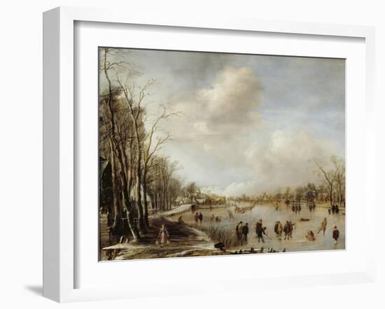 Winter Landscape, 1645-Aert van der Neer-Framed Giclee Print