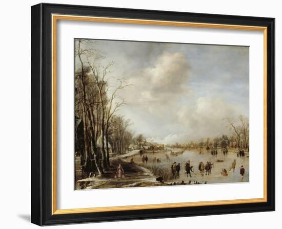 Winter Landscape, 1645-Aert van der Neer-Framed Giclee Print