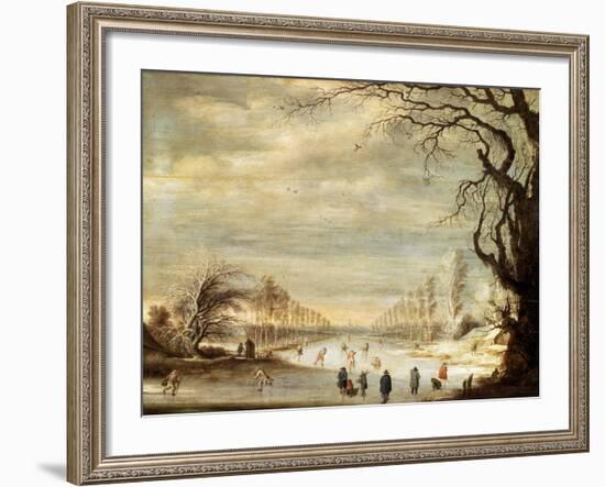 Winter Landscape, 17th Century-Gysbrecht Leytens-Framed Giclee Print