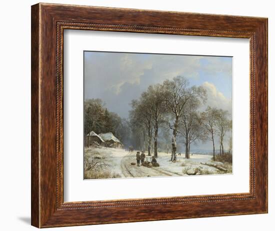 Winter Landscape, 1835-8-Barend Cornelis Koekkoek-Framed Giclee Print