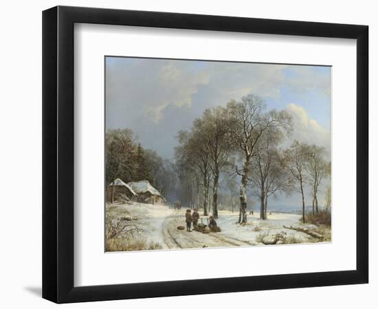 Winter Landscape, 1835-8-Barend Cornelis Koekkoek-Framed Giclee Print